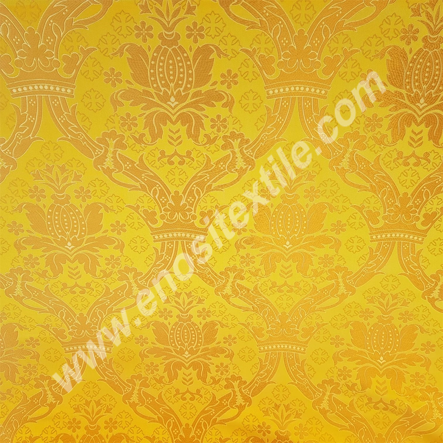 KL-028 Yellow-Gold Brocade Fabrics